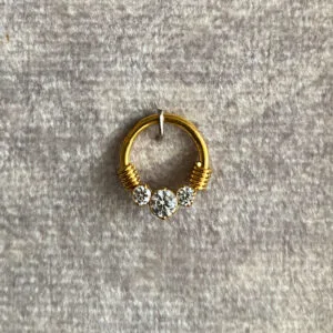 Aro clicker Lana Titanio, joyería para piercings de Kalon