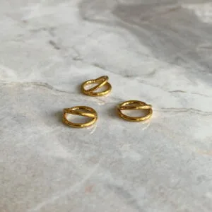 Aro cliker doble en acero, joyería para piercings de Kalon