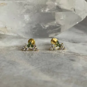 Cluster Jasper Plata con baño en oro