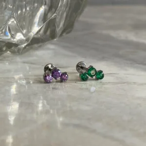 Cluster Zami titanio, joyería para piercings de Kalon