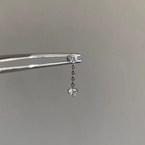 Labret con circon colgante Titanio