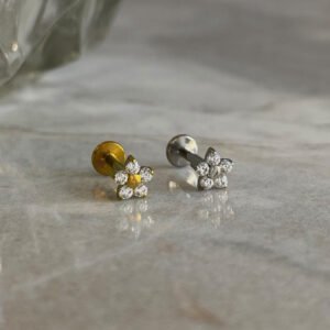 Labret flor Titanio