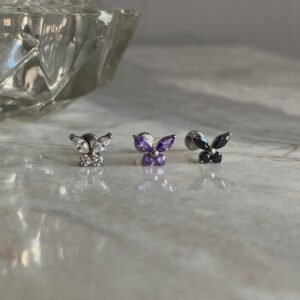 Labret Mariposa grande Titanio