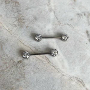Nipples circon Titanio