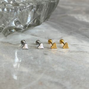 Piercing recto corazón acero