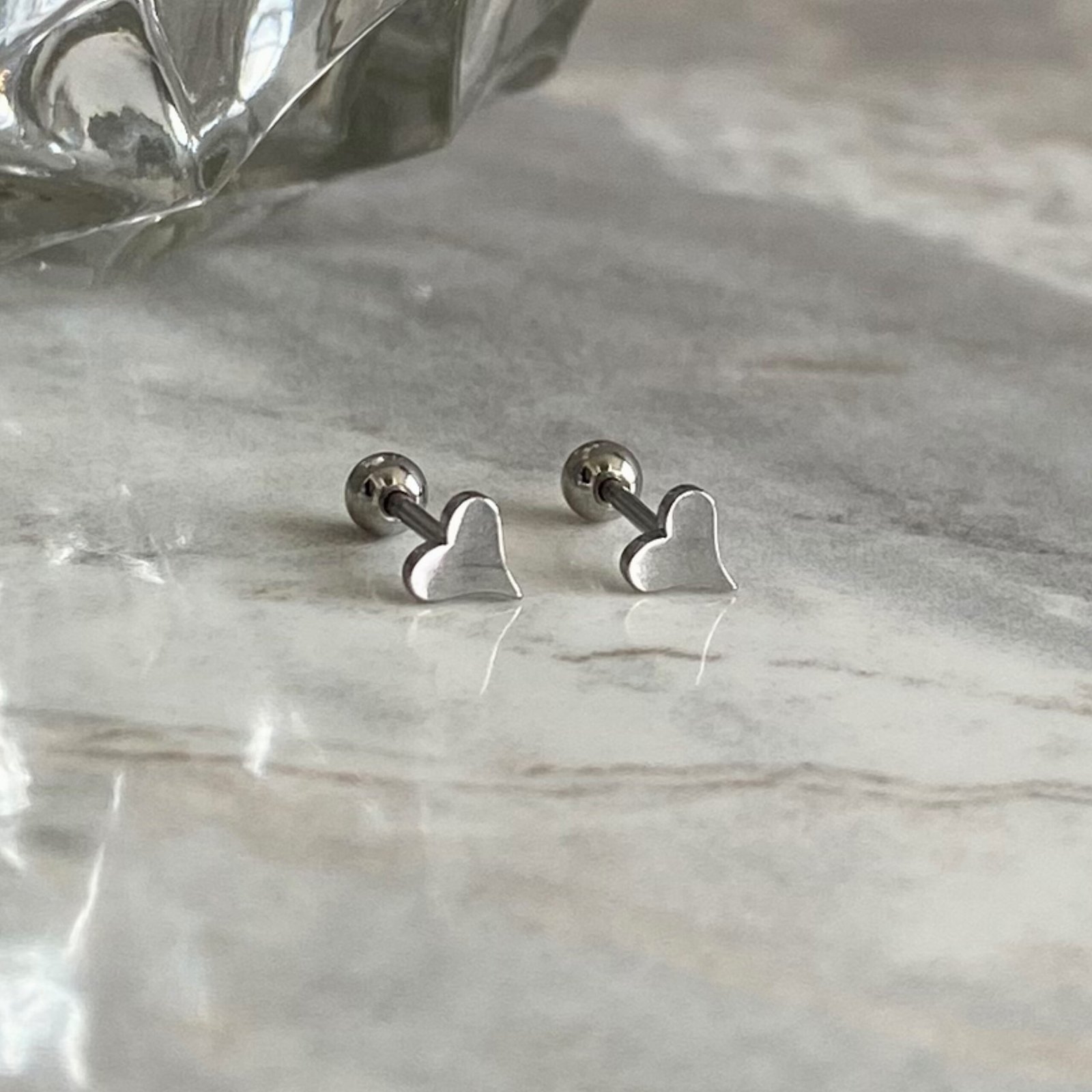 Piercing recto corazón acero - Image 3