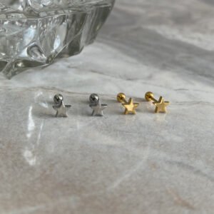 Piercing estrella acero