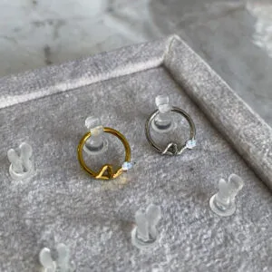 Aro Clicker Serpiente Titanio, joyería para piercings de Kalon