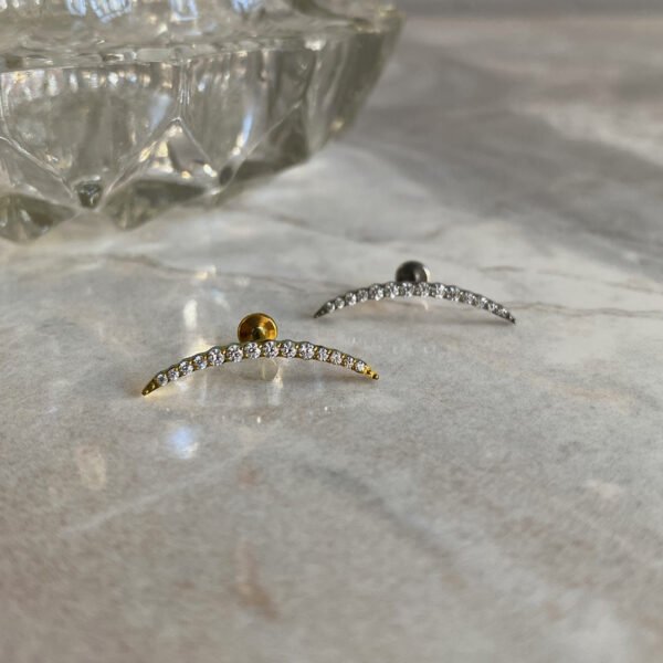 Cluster Boreal Titanio, joyería Kalon para piercing de hélix