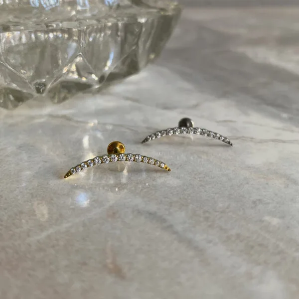 Cluster Boreal Titanio, joyería Kalon para piercing de lóbulo