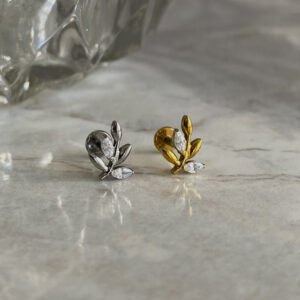 Labret Olivo Titanio