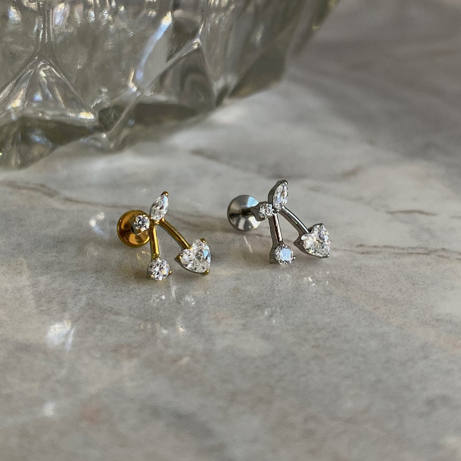Labret Cerezas Titanio