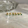 Labret circon verde Acero