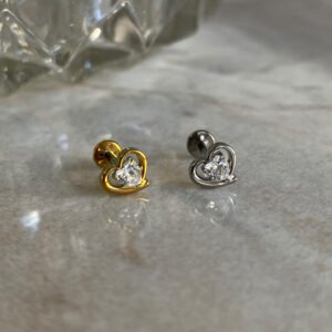 Labret Corazón Titanio