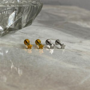 Labret Estrella Titanio